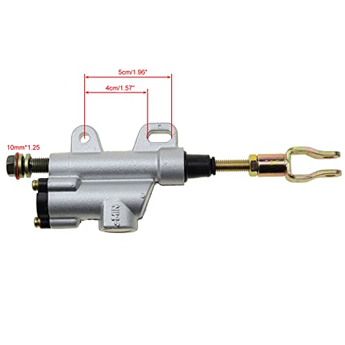 GOOFIT Bomba De Freno Trasero Universal reemplazo para Motocicleta VehíCulo Todoterreno Atv Bomba De Freno HidráUlico Plata