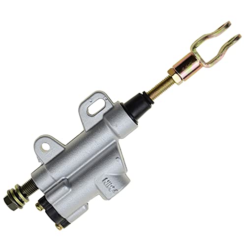 GOOFIT Bomba De Freno Trasero Universal reemplazo para Motocicleta VehíCulo Todoterreno Atv Bomba De Freno HidráUlico Plata