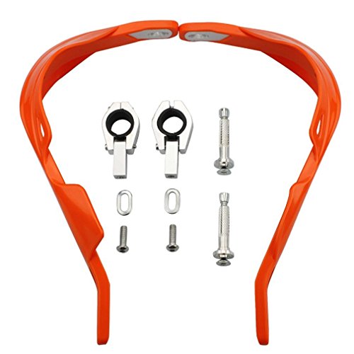 GOOFIT reemplazo paramanos Moto Enduro 28mm Universal Aluminio Acerbis Motocross Protecciones reemplazo para Pit Bike ATV Quad Scooter OffRoad Ciclomotor Naranja