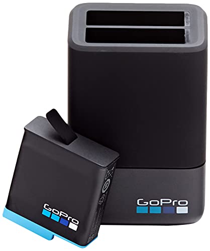 GoPro AJDBD-001-EU, Cargador de batería dual y batería para Hero 8/7/6, Tamaño Único, Negro