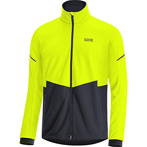 GORE WEAR Chaqueta de running para hombre, R5, GORE-TEX INFINIUM, L, Amarillo neón/negro