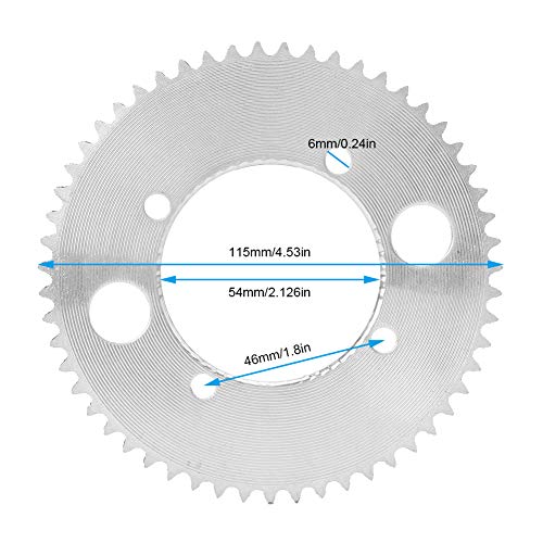 Gorgeri Piñón de Cadena Trasero 25H 55T 2.126in Apto para Scooter eléctrico # 25 Compatible con Razor E300