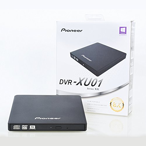 Grabadora De DVD De Pioneer, USB 2.0, 8X / 6X / 24X Portátil, Ultra Que No Engorda, Negro, Venta Al por Menor