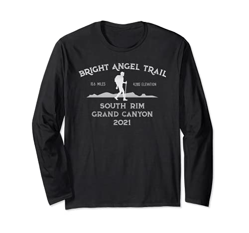 Grand Canyon Bright Angel Trail Senderismo 2021 AZ Senderismo Regalo Manga Larga
