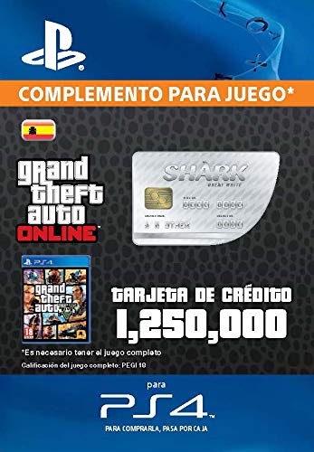 Grand Theft Auto Online - GTA V Cash Card | 1,250,000 GTA-Dollars | Código de descarga PS4 - Cuenta Española