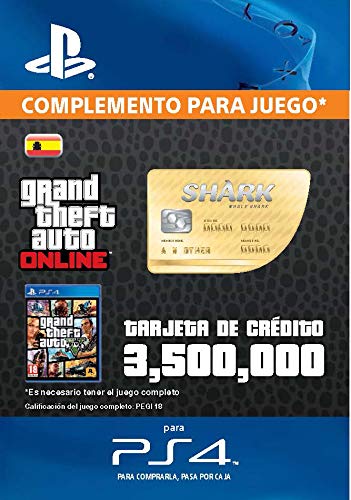 Grand Theft Auto Online - GTA V Cash Card | 3,500,000 GTA-Dollars | Código de descarga PS4 - Cuenta Española