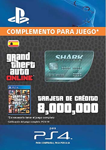 Grand Theft Auto Online - GTA V Cash Card | 8,000,000 GTA-Dollars | Código de descarga PS4 - Cuenta Española
