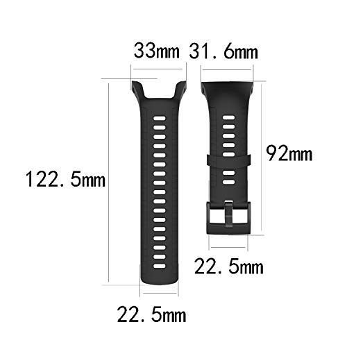 Gransho Correa de Reloj Compatible con Suunto 5, Impermeable Reemplazo Correas Reloj Silicona Banda (3-Pack I)