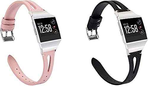 Gransho Quick Release - Compatible con Fitbit Ionic Correas de Reloj Cuero (Pattern 1+Pattern 6)