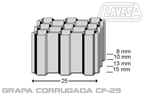 Grapadora neumática MITO MTCF15. Grapa chapa corrugada CF hasta 15mm de largo