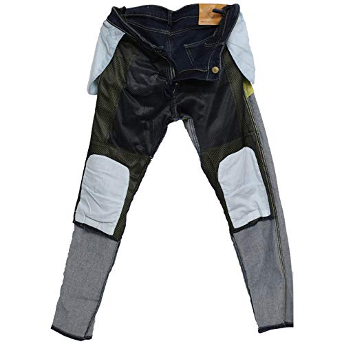 Great Bikers Gear – Pantalones vaqueros de ingeniería para hombre, con forro de aramida, forro de protección reforzado, protector de rodilla y cadera.