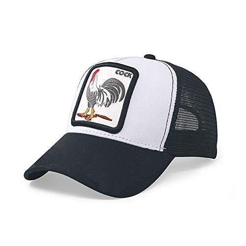 Greetuny Gorra Unisex Beisbol Animales Bordado Retro Casual Gorra Americana Camionero Moda Sombrero (Cock)