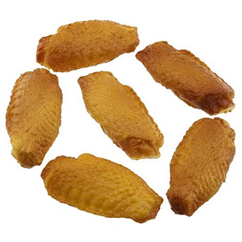 Gresorth 6 PCS Falso Gallina ala Natural Modelo Artificiales Comida Modelo Casa Cocina Fiesta Navidad Decoracion