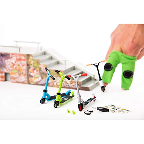 Grip and Tricks - Finger Scooter with Mini Scooters Tools and Mini Fingerboards Accessories - Pack 1 White Finger Toy for kids 6+ years old