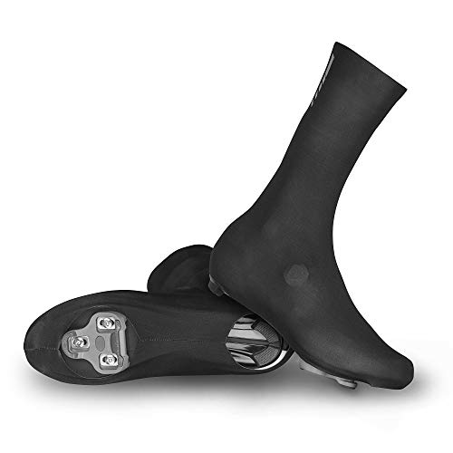 GripGrab 2nd Generation RaceAero TT Raceday Lycra Shoe Cover 2 Lightweight Aerodynamic Road Cycling Performance Overshoe Cubrebotas Ciclismo, Unisex-Adult, Negro, S (38-41)