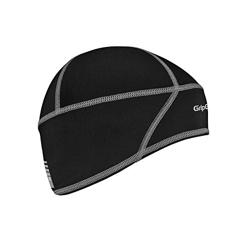 GripGrab Lightweight Thermal Under Helmet Cycling Running Skull Cap-Winter Bicycle Hat-Black, Neon HiViz Headwear Calentadores Babeza, Unisex-Adult, Negro, S (54-57 cm)