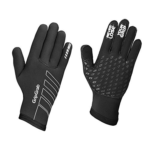 GripGrab Neoprene Winter Cycling Gloves Touchscreen Windproof Rainy Weather Full-Finger Stretch Anti-Slip Thermal, Negro, XX-Large