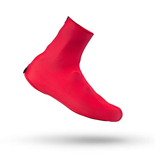 GripGrab RaceAero 2nd Edition Summer Road Bike Lycra Overshoes Lightweight Cycling Shoe-Covers for Time-Trial Racing Cubrebotas Ciclismo, Unisex-Adult, Rojo, One Size (38-46)