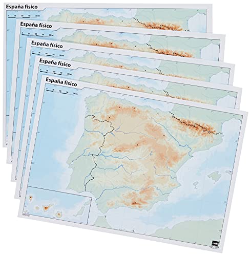 GRUPO ERIK EDITORES, S.L. - Pack mapas mudos es España 5+5 Grupo Erik blanco y celeste