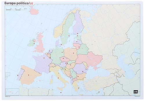 GRUPO ERIK EDITORES, S.L. - Pack mapas mudos es Europa 5+5 Grupo Erik blanco y celeste