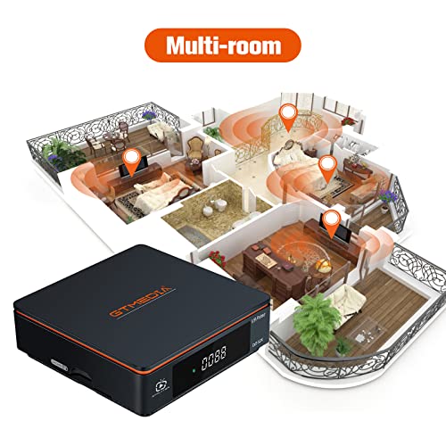 GT Media V9 Prime DVB-S / S2 / S2X Receptor Decodificador Satelital de TV Digital con Ranura para Tarjeta CA, WiFi 2.4G Incorporado, HEVC 10bit, Soporte Multistream, Auto Roll Biss, Youtube