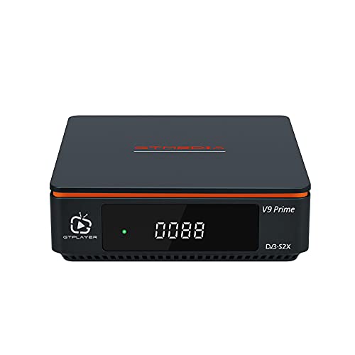 GT Media V9 Prime DVB-S / S2 / S2X Receptor Decodificador Satelital de TV Digital con Ranura para Tarjeta CA, WiFi 2.4G Incorporado, HEVC 10bit, Soporte Multistream, Auto Roll Biss, Youtube