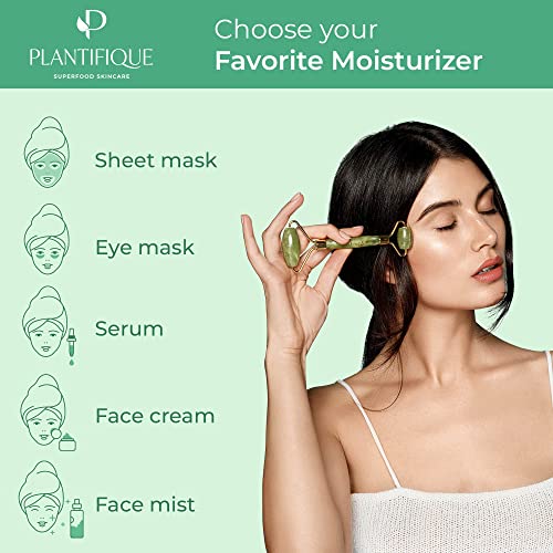 Gua Sha y Rodillo de Jade Masajeador Facial - Jade Roller and Gua Sha Facial - Rodillo Jade Autentico Masajeador de Ojos