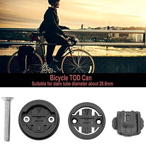 Guajave Ordenador para Bicicleta Soporte Potencia Tapa Superior Bicicleta Cronómetro GPS Ultralight Montaje para Garmin Bryton Cateye - Negro