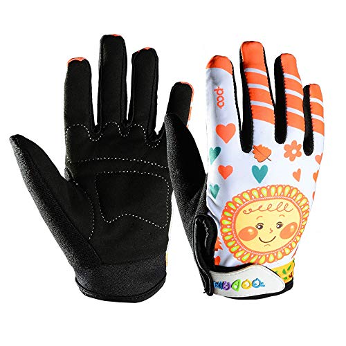 Guantes de Ciclismo de Dedo Completo para niños de 4 a 10 años Skate Sport MTB Riding Mountain Bike Bike Guantes para niños y niñas - Azul, M