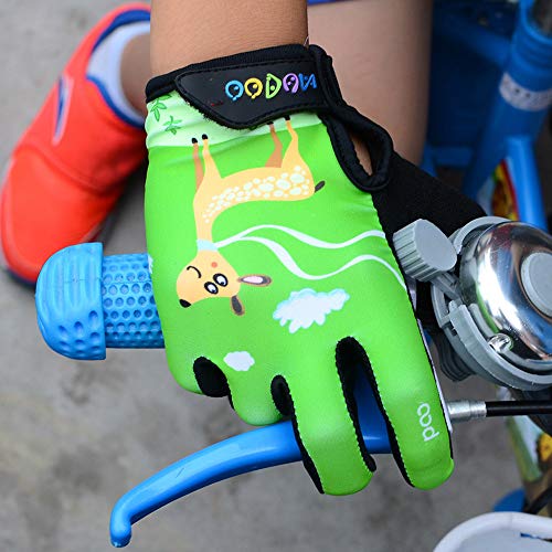 Guantes de Ciclismo de Dedo Completo para niños de 4 a 10 años Skate Sport MTB Riding Mountain Bike Bike Guantes para niños y niñas - Azul, M