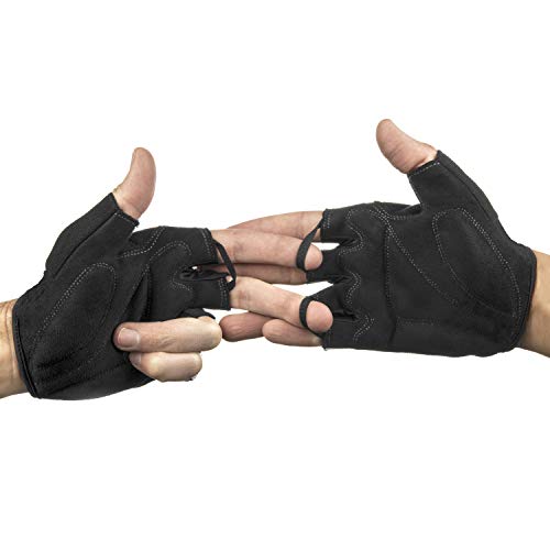 Guantes de Ciclismo, Guantes de Dedo Medio para Bicicleta, Mountain Biking, Gimnasia, Entrenamiento, Deporte, para Mujeres y Hombres, Guantes Transpirables con Almohadillas de Espuma