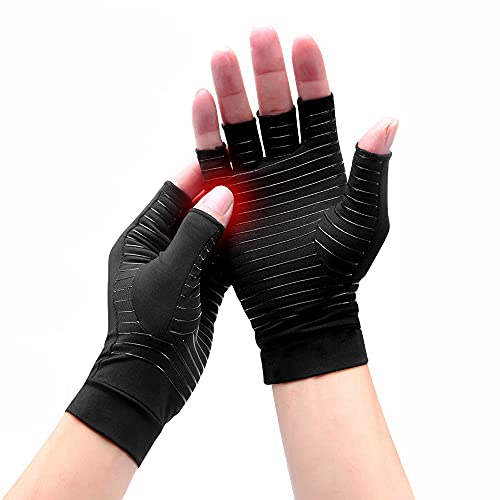 Guantes de compresión para artritis que alivian el dolor de la osteoartritis, túnel carpiano reumatoide unisex (extragrande)