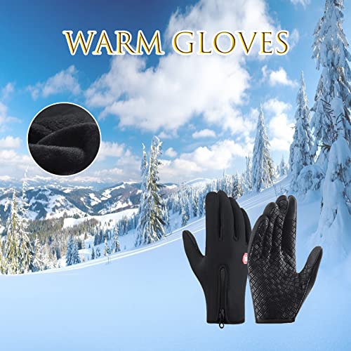 Guantes De Invierno, Guantes De Ciclismo, Guantes De Pantalla TáCtil, Guantes De Abrigo, Cortavientos, Impermeables Y Antideslizantes, Muy Adecuados para Andar En Bicicleta, Correr, Esquiar