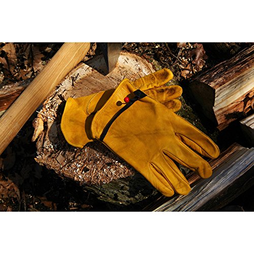 Guantes de Trabajo Guantes Resistentes Ajustable a Los Cortes,SheShy Seguro Probar Malla Metálica de Acero Inoxidable Guante de Carnicero –Amarillo (Yellow, XL)