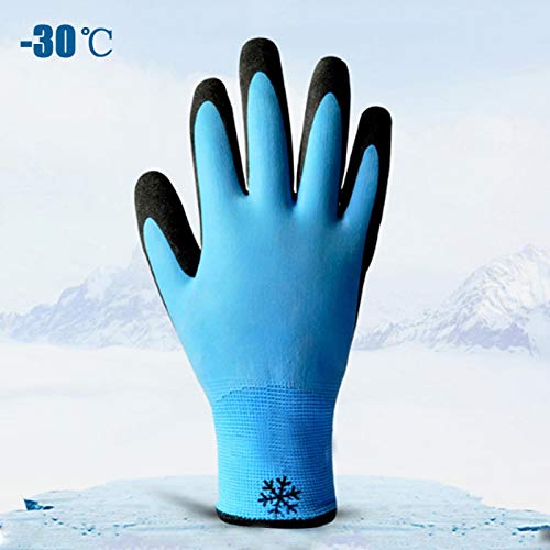 Guantes de trabajo resistentes al frío, antideslizantes impermeables antideslizantes, protección contra el frío anticorte de 3 niveles a -30 ℃, para almacenamiento en frío(10)