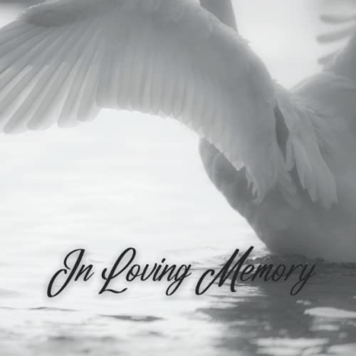 Guest Book: Pearly Gates Guest Book, Memorial Service Guest Book, Registration Book For Funeral, Guest Sign In Book, In Loving Memory, Swan Wings Cover Design