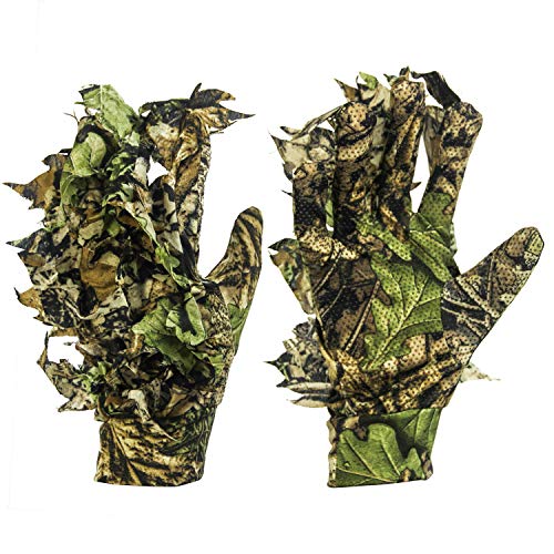 GUGULUZA Guantes de camuflaje 3D para exteriores, de camuflaje, para caza