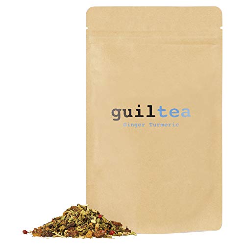 guiltea 100g Ginger Turmeric I Infusión de hierbas, aromatizada con sabor a curcuma y jengibre I Té de hojas sueltas