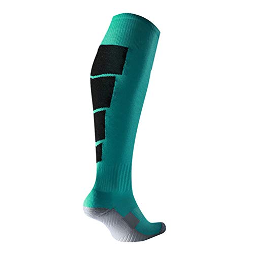 GUOCU Calcetines De Compresión, Calcetines De Fútbol Antideslizantes Hasta La Rodilla, Calcetines Ergonómicos Para Hombres, Costuras En Los Dedos Sin Costuras,Verde 2,One size