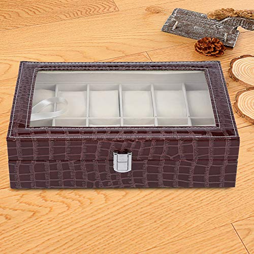 GXP 12 Caja De Reloj De Almohada Suave Caja De Joyería Organizador De Almacenamiento Caja De Caja Café