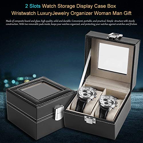 GXP 2 Slots Watch Storage Mostrar Caja Caja Boxwatch Luxury Jewelry Organizer Woman Man Regalo