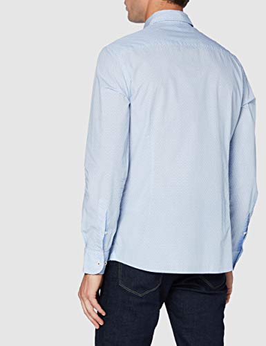 Hackett London Tennis Racket Print Camisa, Azul (551blue 551), 44 (Talla del fabricante: X-Large) para Hombre