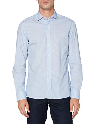 Hackett London Tennis Racket Print Camisa, Azul (551blue 551), 44 (Talla del fabricante: X-Large) para Hombre