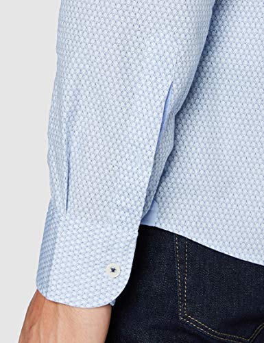 Hackett London Tennis Racket Print Camisa, Azul (551blue 551), 44 (Talla del fabricante: X-Large) para Hombre