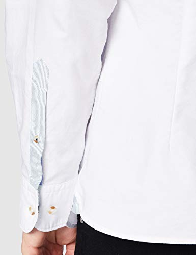 Hackett London White Heavy OX MT Camisa, Azul Oscuro/Multicolor, M para Hombre