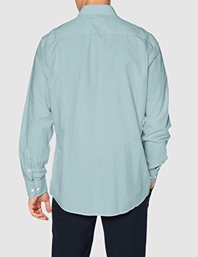 Hackett London Yarn Dyd Pop Camisa, Verde (621sage 621), 44 (Talla del fabricante: X-Large) para Hombre