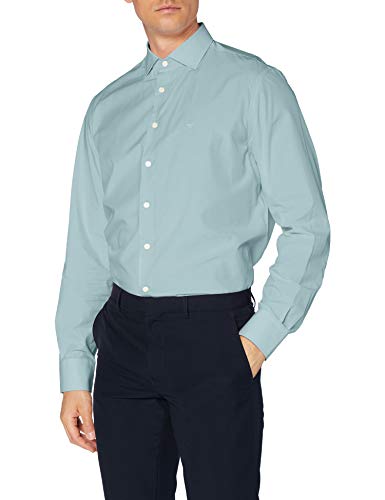 Hackett London Yarn Dyd Pop Camisa, Verde (621sage 621), 44 (Talla del fabricante: X-Large) para Hombre