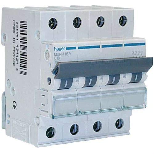 Hager MUN640A Interruptor Automático Magnetotérmico Serie MU, 3P+N, 40A, C, 6KA
