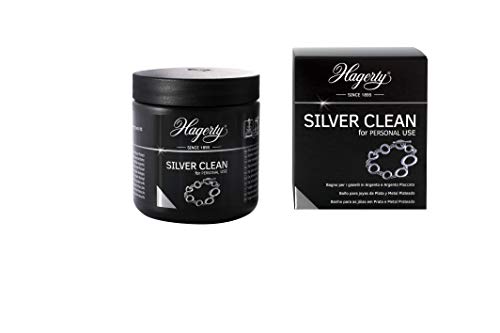 Hagerty Silver Clean Baño de inmersión de joyería para limpiar joyas de plata y plateadas 170 ml I Rápido y eficaz líquido limpia plata con cesta I Renueva el brillo de la joya en sólo 3 minutos