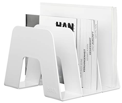 HAN Sorter 16200-12 - Colector de catálogos (2 unidades), diseño icono de diseño para el entorno moderno. Práctico colector de catálogos con 3 compartimentos, color blanco